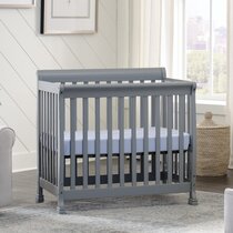 Mini grey cheap crib